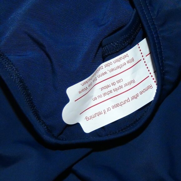 Lands' End Women's Surplice Swim Dress One Piece Swimsuit Tummy Control M 10-12 - Picture 11 of 16